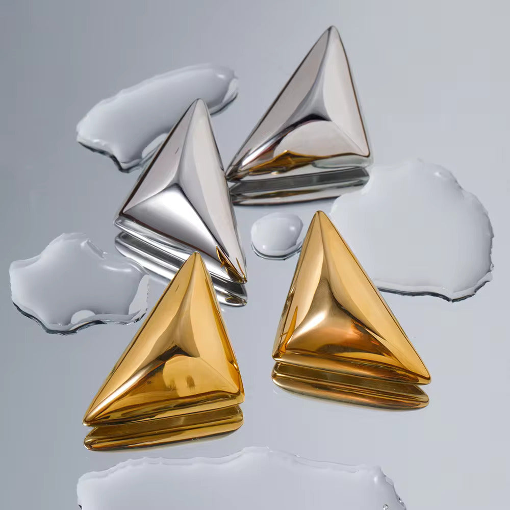 Bold Triangle Chic Studs