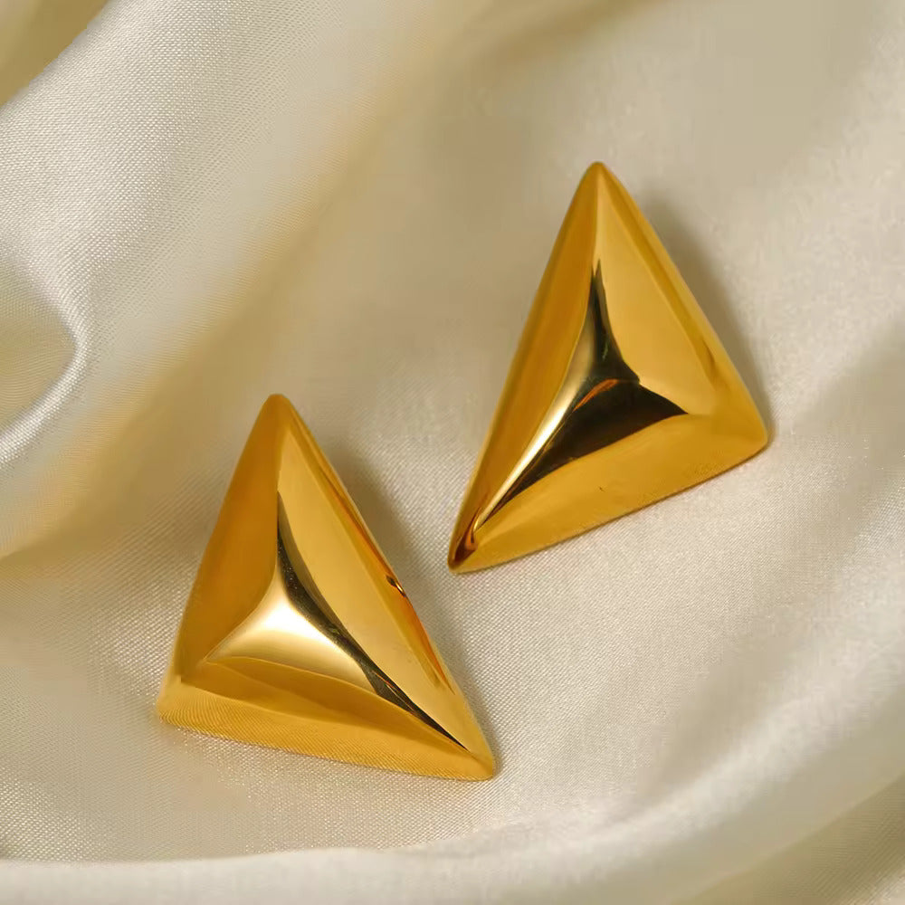 Bold Triangle Chic Studs