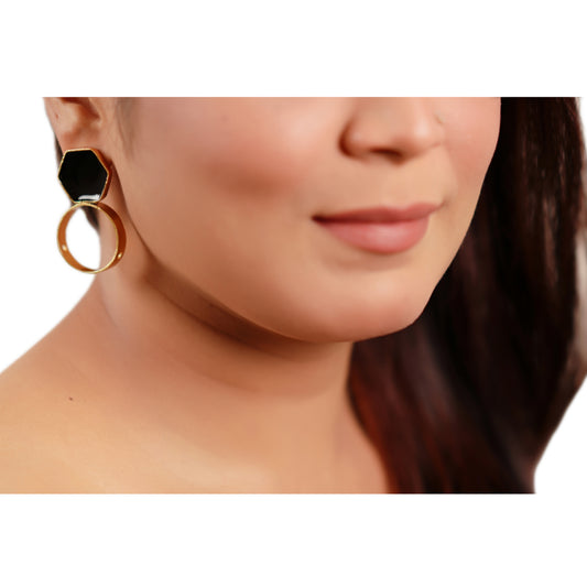 Black Drop and Dangle Earring